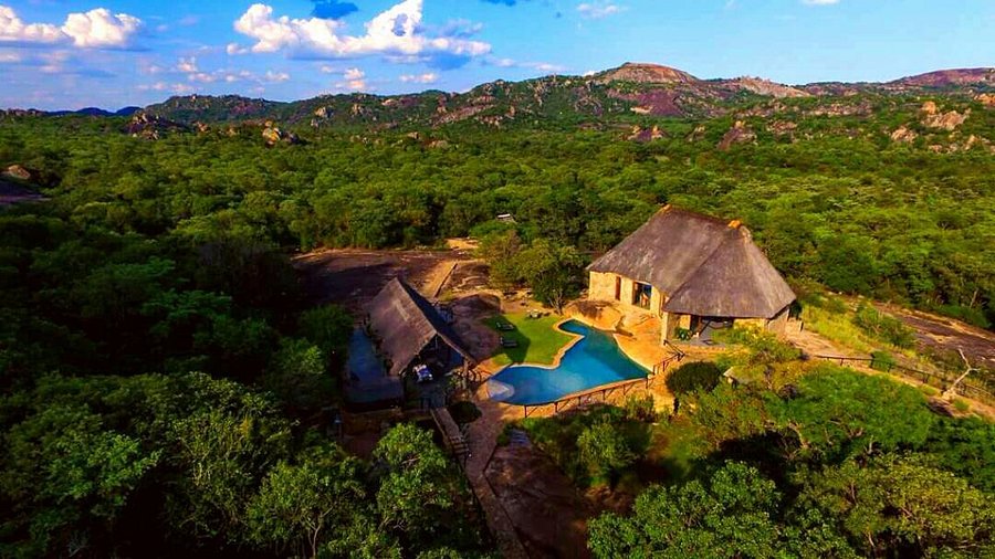 Matopo lodge and surrounding landscape